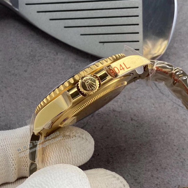 勞力士複刻手錶 Rolex男士腕表 全金黑色陶瓷圈 GMTMASTER格林尼治型環球腕表 126710BLRO-0001  gjs2187
